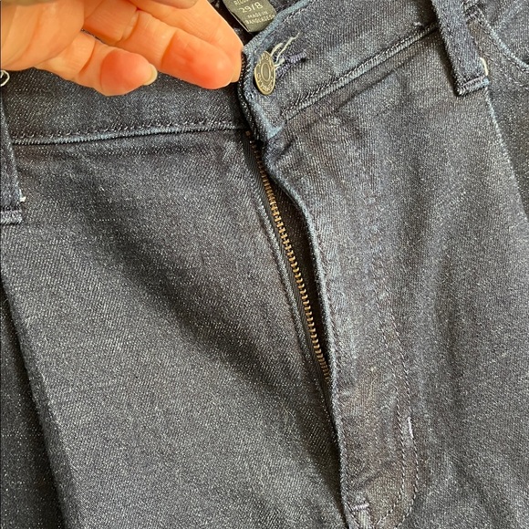 Banana Republic Women's Dark Blue Pleated Wide Leg Denim Jeans, 29/8 - Picture 5 of 9